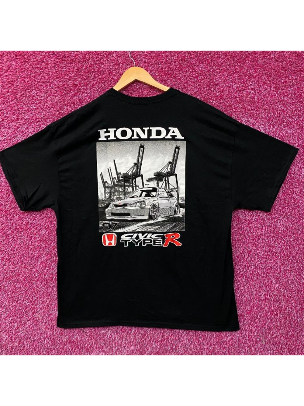 Honda 97 Civic Type R Black Graphic Promo T-Shirt 2XL